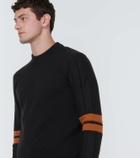 Zegna Striped appliqué wool sweater