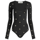 Fiorucci Women's Metal Studded Bodysuit in Black