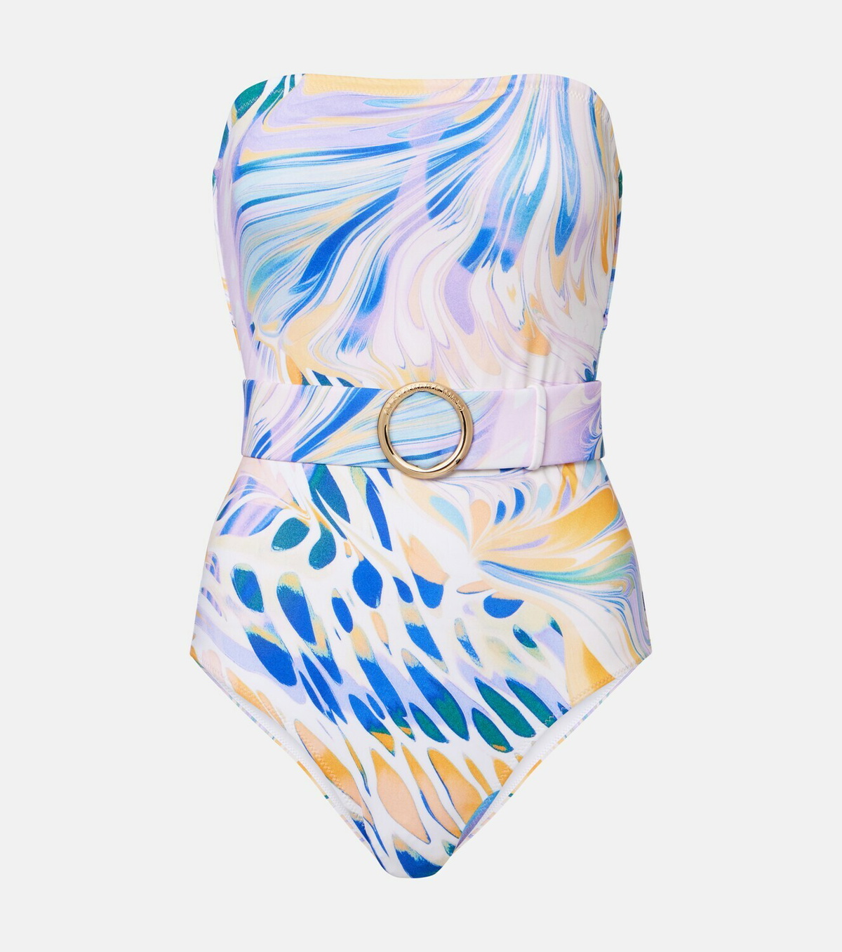 Alexandra Miro Iris belted printed swimsuit