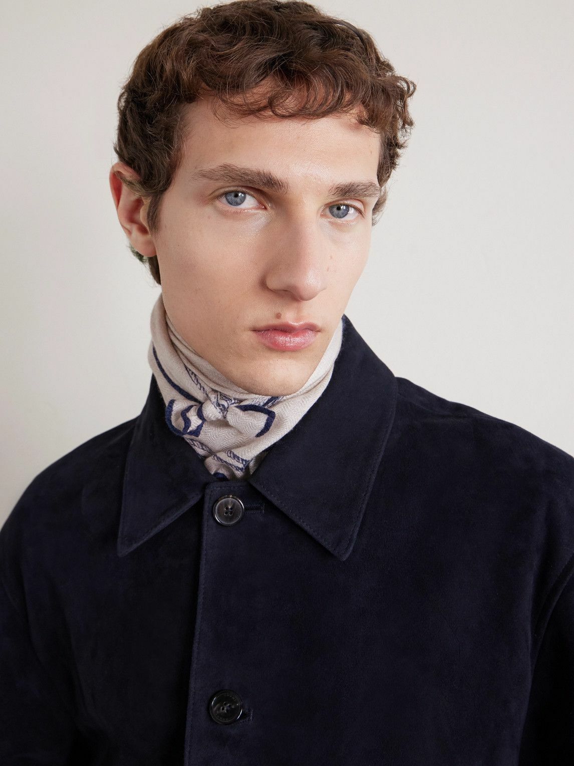 Loro Piana - Embroidered Cashmere and Silk-Blend Voile Scarf