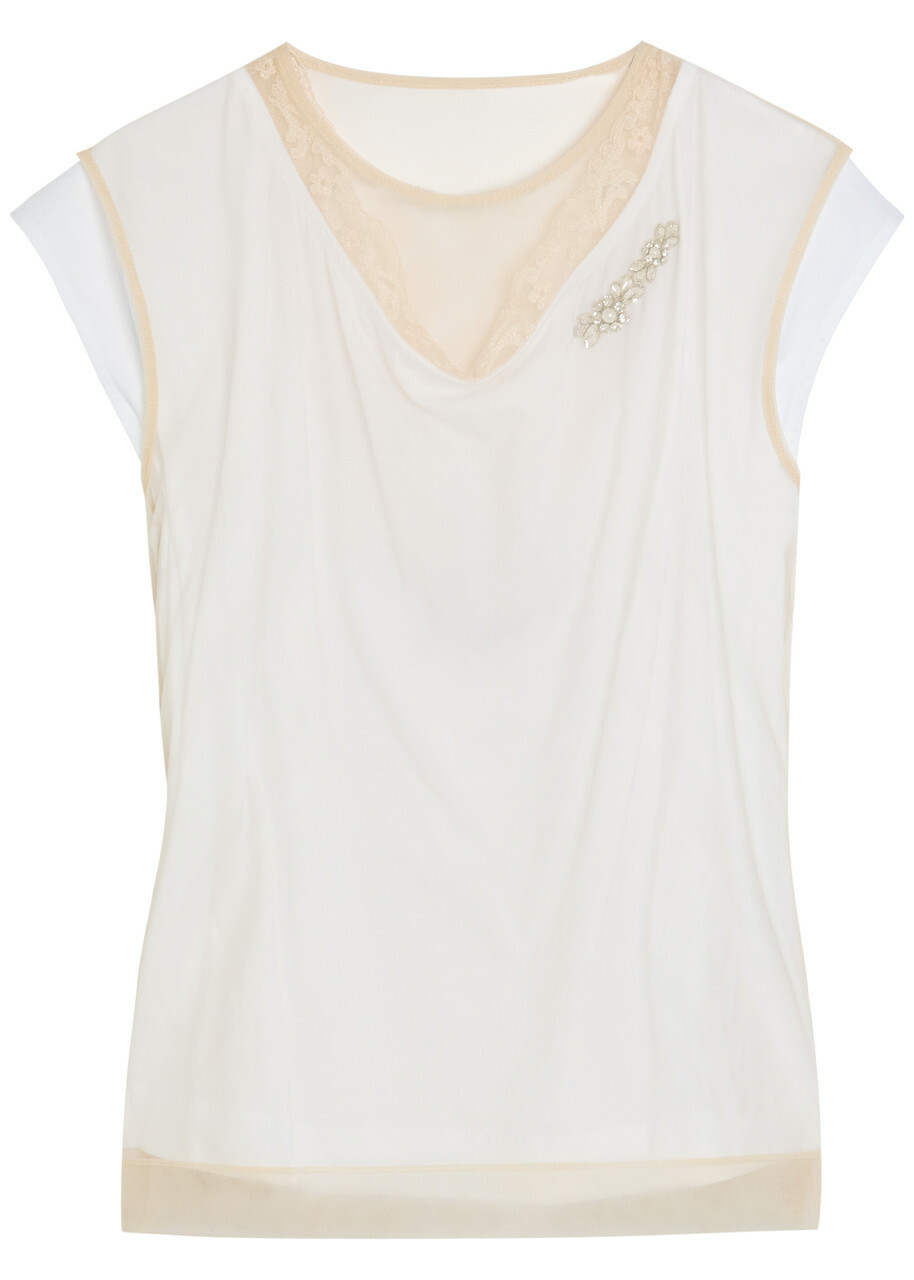 Simone Rocha Layered Cotton T-shirt White