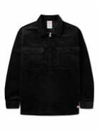 Danton - Cotton-Corduroy Zip-Up Overshirt - Black