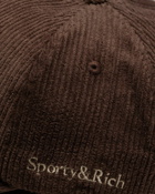 Sporty & Rich Wellness Club Corduroy Hat Brown - Mens - Caps