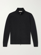 Canali - Wool Zip-Up Sweater - Black