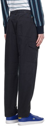 PS by Paul Smith Navy Broad Stripe Zebra Cargo Pants