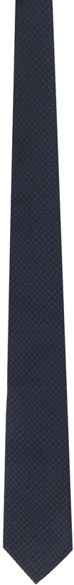 Photo: TOM FORD Navy Houndstooth Tie