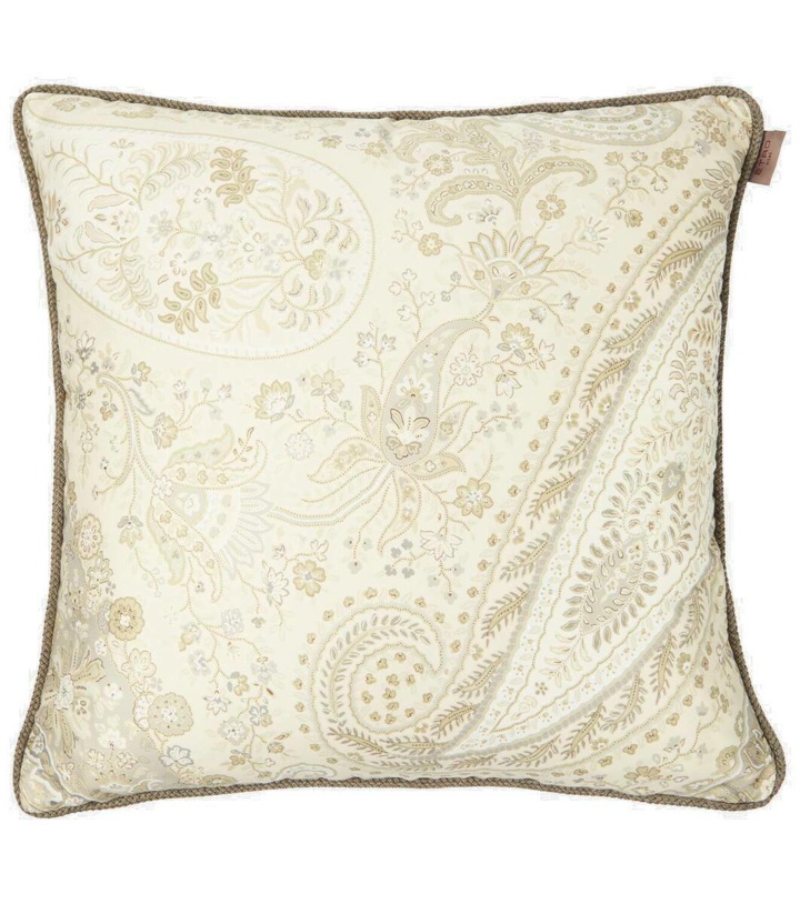Photo: Etro Maranta embroidered cotton cushion