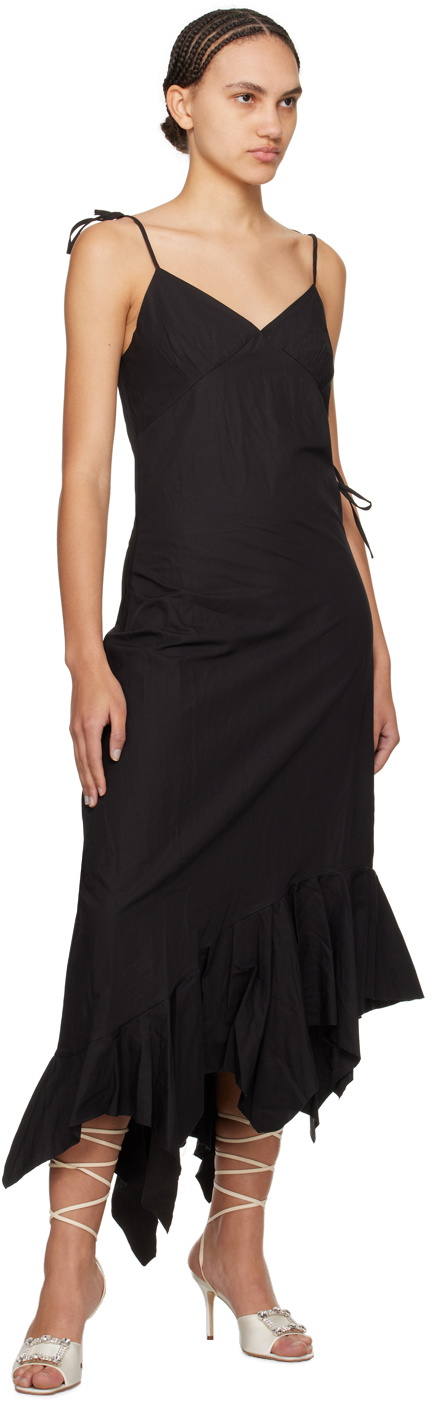 Marques Almeida Black Self-Tie Midi Dress Marques Almeida