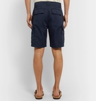 Brunello Cucinelli - Cotton-Blend Twill Cargo Shorts - Blue