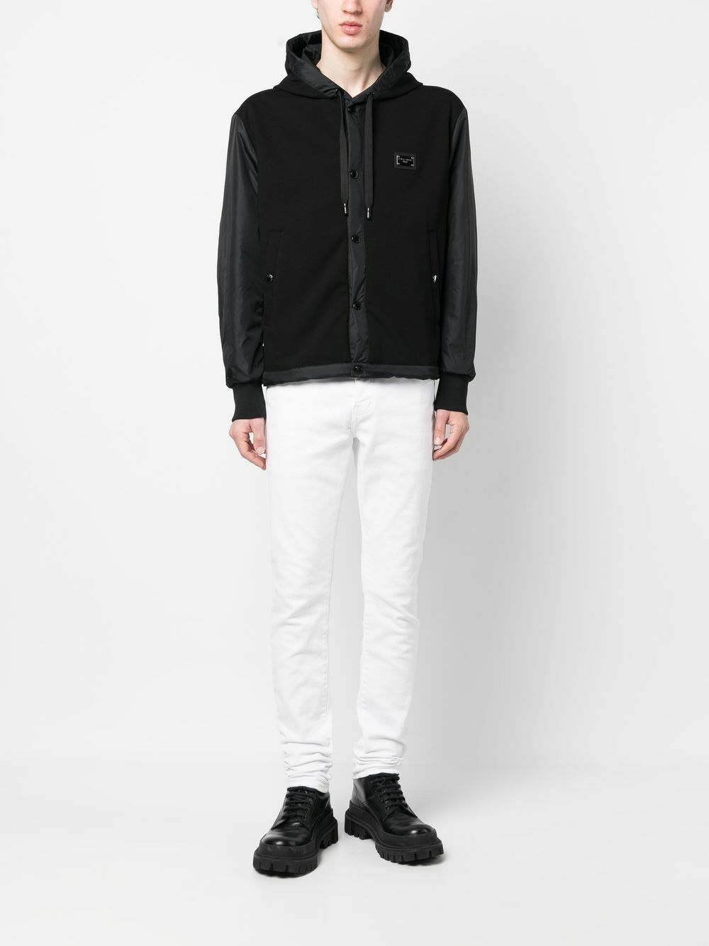Dolce & Gabbana Black Camouflage Hooded Sweatshirt Sweater main image 1