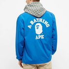 A Bathing Ape Men's College Coach Jacket in Blue