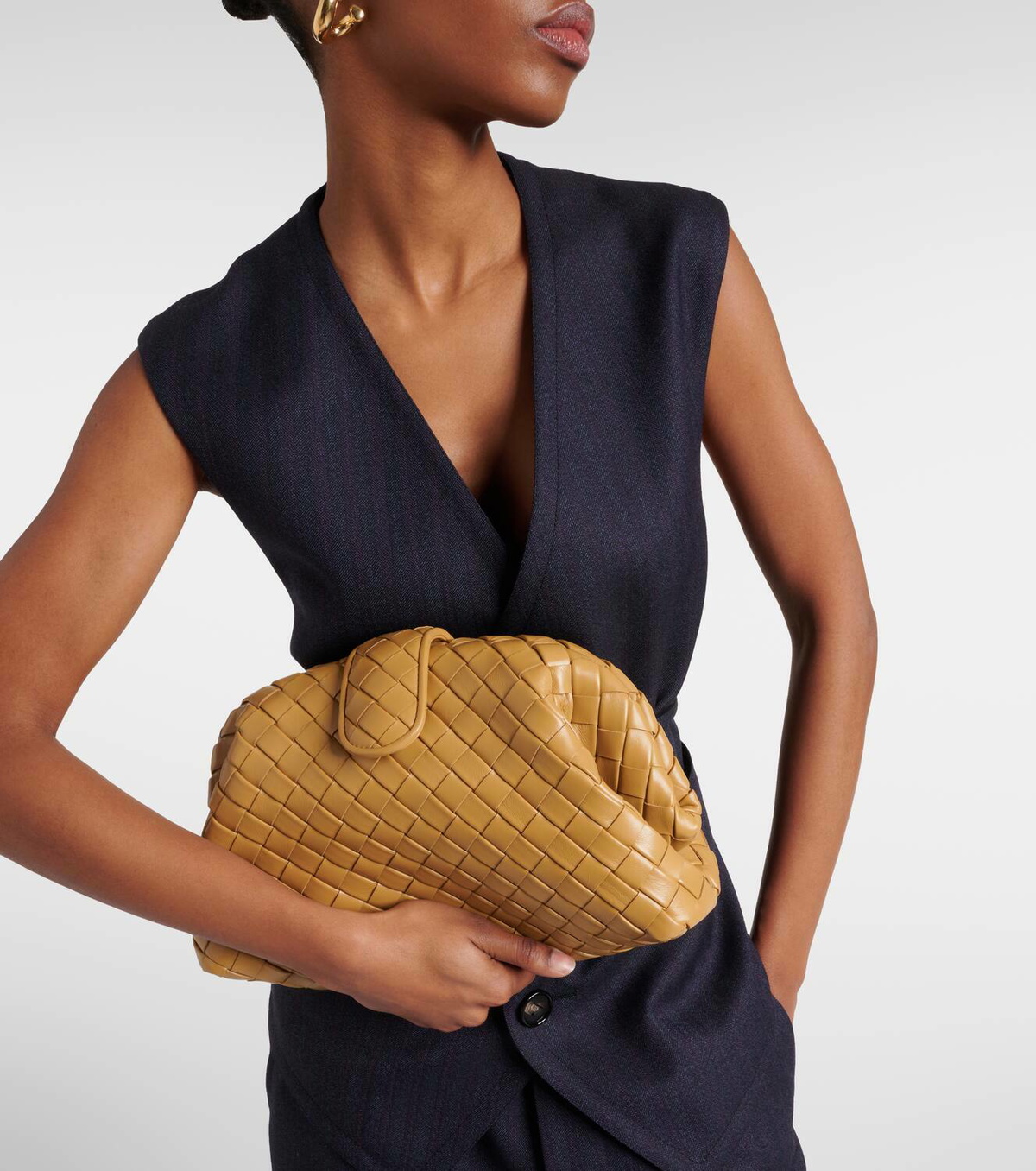 Bottega Veneta Lauren 1980 Teen leather clutch Bottega Veneta