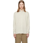 Hugo Beige Striped Seersucker Modern-Fit Shirt