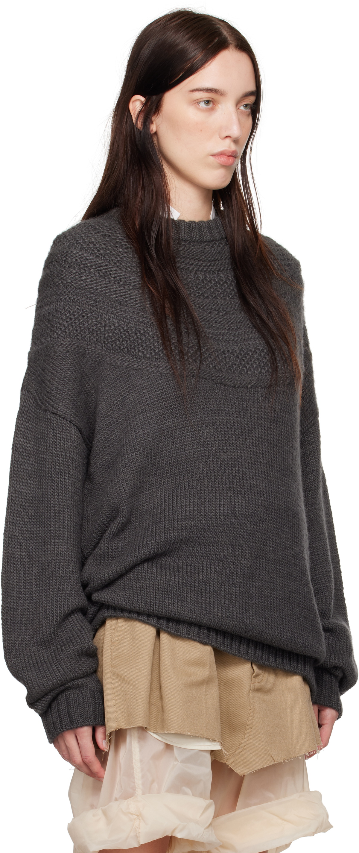 UNDERCOVER Gray Fair Isle Sweater