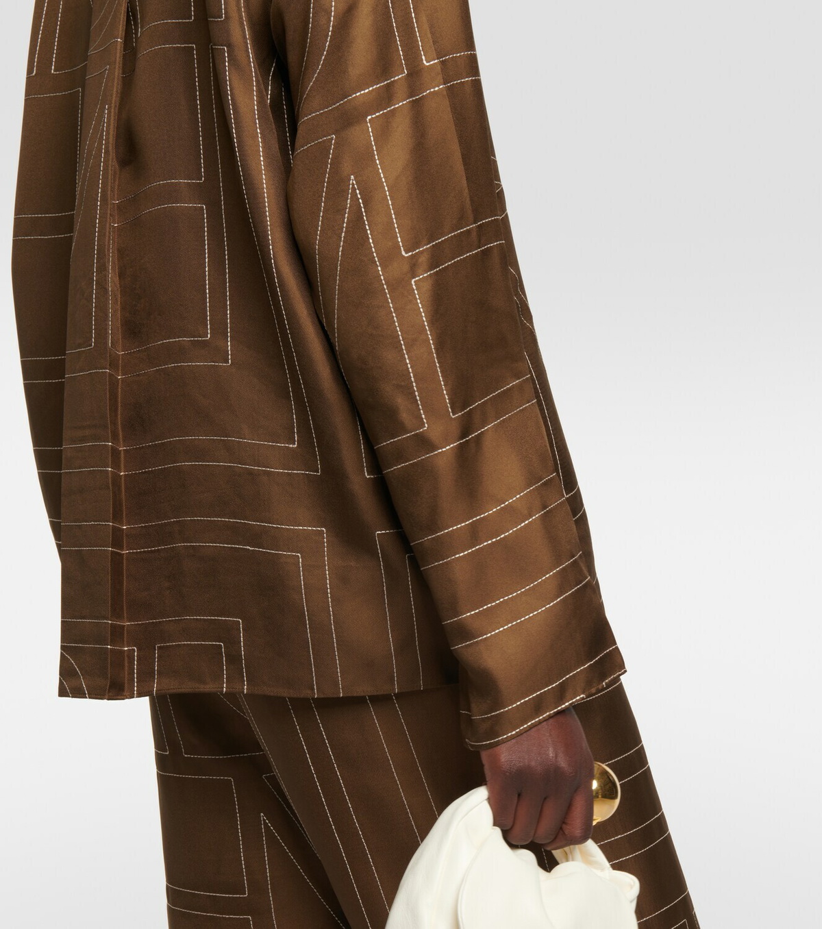 Toteme Monogram silk twill shirt