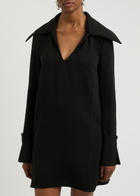 16 Arlington Dante Leather-panelled Mini Dress Black 6 (UK6 / XS)
