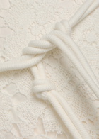 Simkhai Eloise Lace Belted Cotton-blend Maxi Dress Ivory