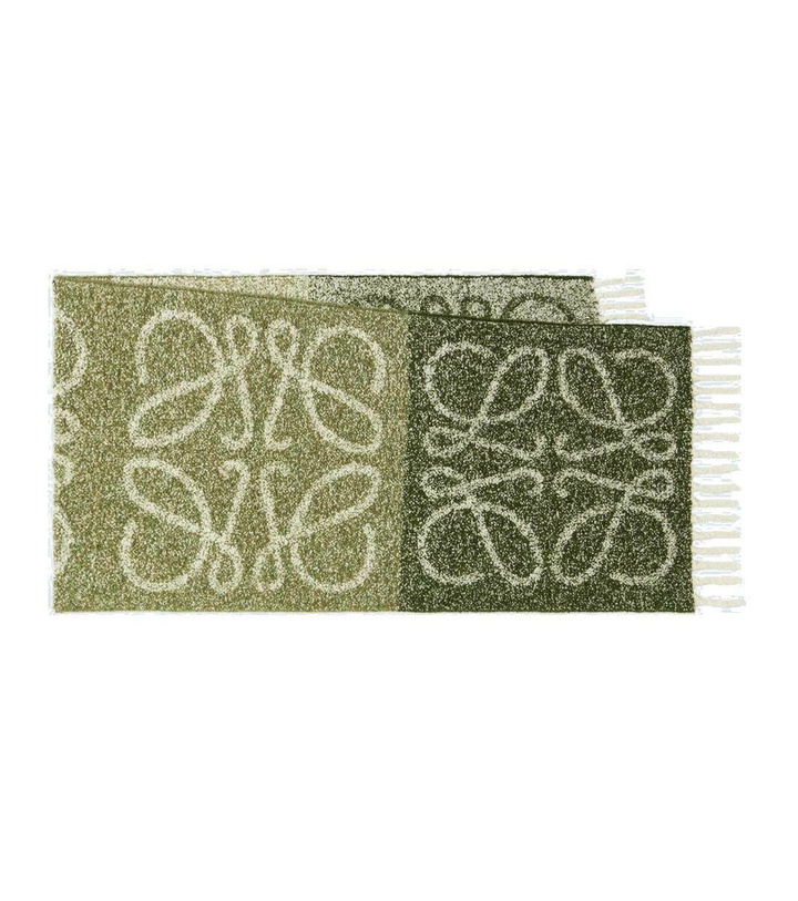 Photo: Loewe Anagram alpaca-blend bouclé scarf