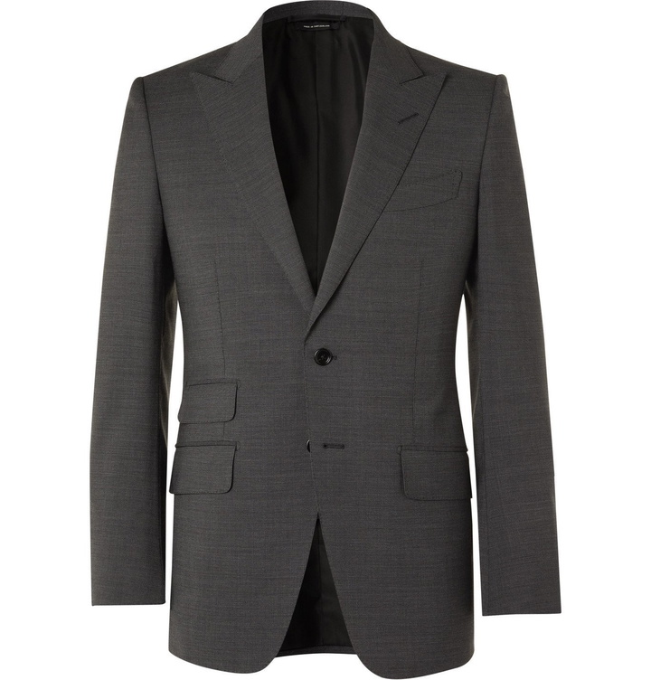 Photo: TOM FORD - O'Connor Slim-Fit Wool-Blend Suit Jacket - Gray