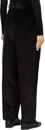 Totême Black Deep Pleat Trousers