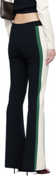 Palm Angels Navy & Off-White Racing Knit Lounge Pants
