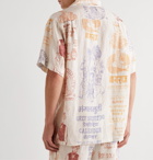 Desmond & Dempsey - Camp-Collar Printed Linen Pyjama Shirt - Neutrals
