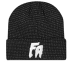 Fucking Awesome Men's Reflective Waffle Beanie in Black