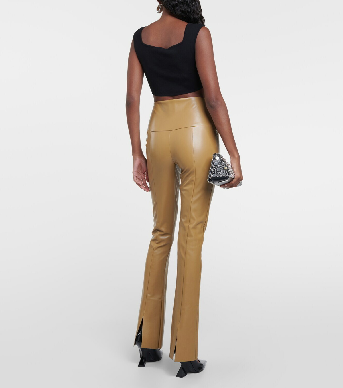 Norma Kamali Spat faux patent leather leggings, Luxury Ready to Wear
