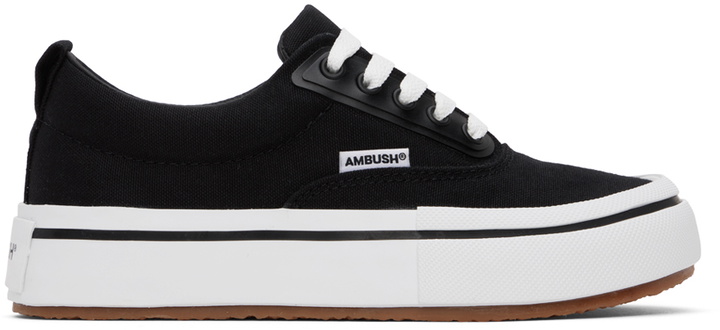 Photo: AMBUSH Black Vulcanized Lace Up Sneakers