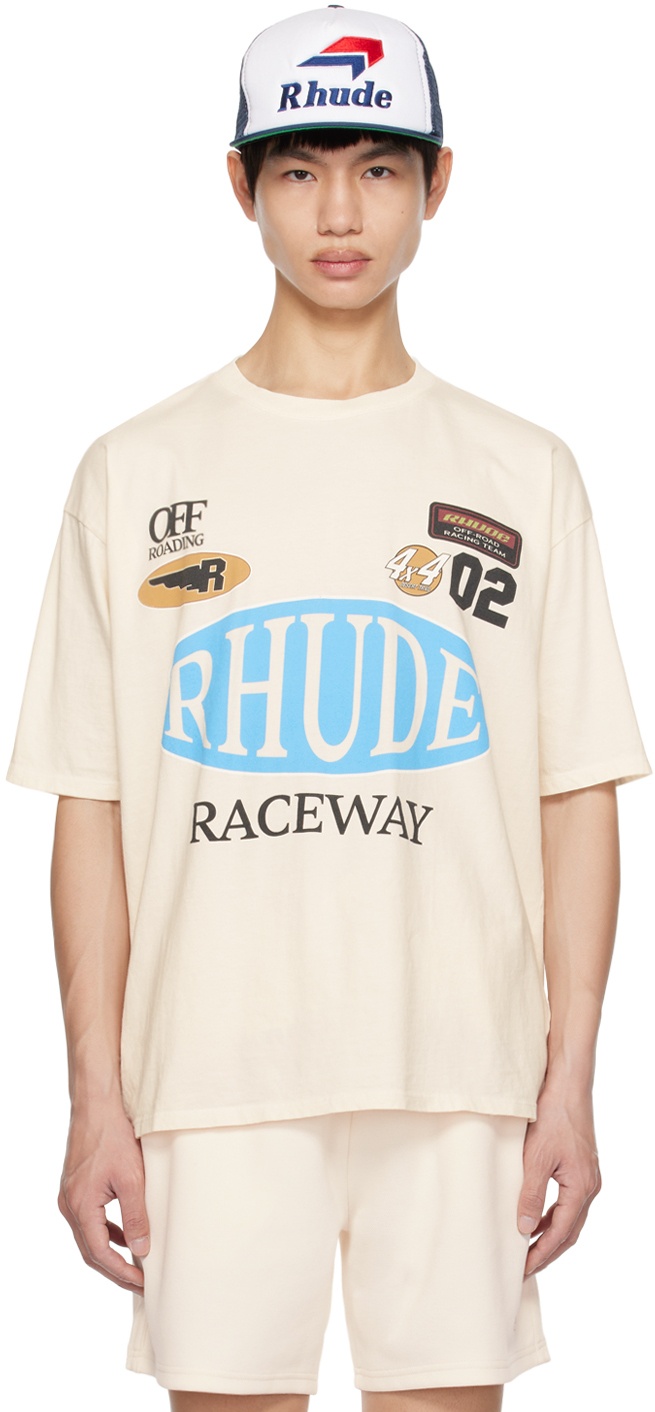 Rhude SSENSE Exclusive Off-White Raceway Tee T-Shirt Rhude