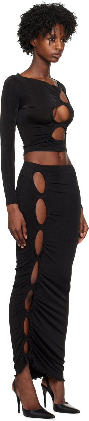 TYRELL SSENSE Exclusive Black Blouse & Midi Skirt Set