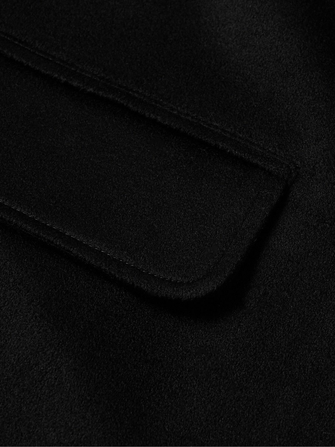Stòffa - Double-Faced Brushed-Cashmere Coat - Black