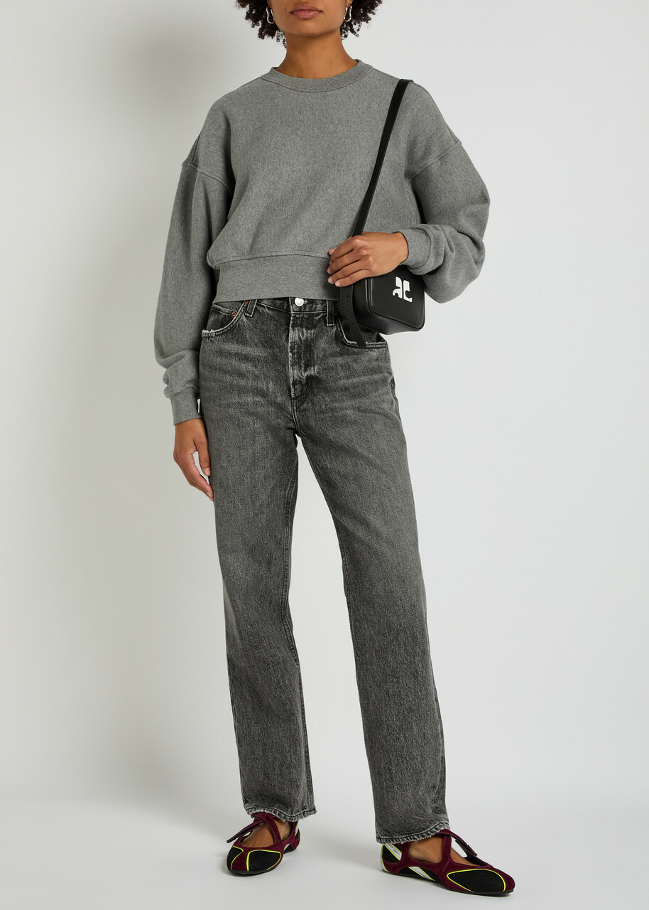 Agolde Kit Cotton Sweatshirt Grey