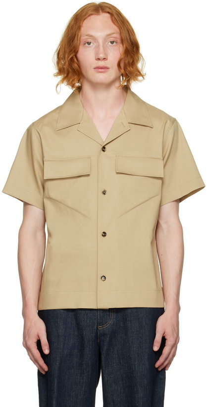 Photo: Bottega Veneta Tan Cotton Shirt