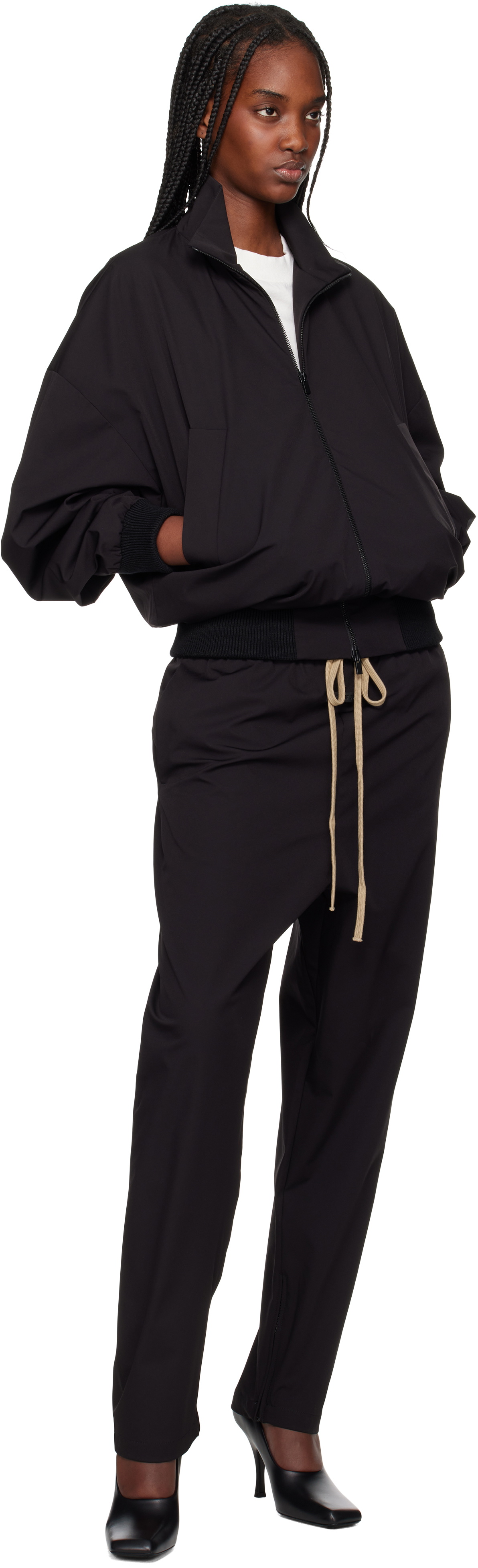 Fear of God Black Nylon Track Jacket
