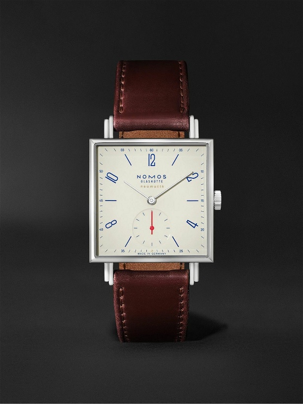 Photo: NOMOS Glashütte - Tetra Neomatik 39 Automatic 46mm Stainless Steel and Leather Watch, Ref. No. 421.S1