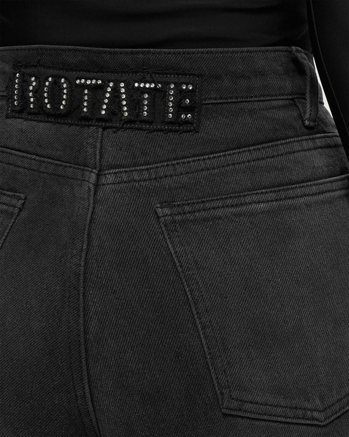 Rotate Birger Christensen Twill High Rise Pants Black Jeans