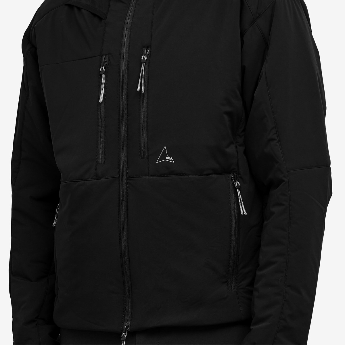 ROA Men's Micro Ripstop Synthetic Stretch Down Jacket in Black ROA