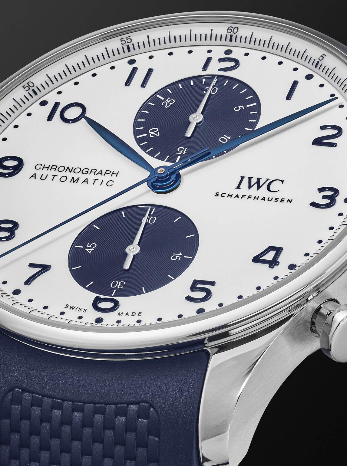 IWC Schaffhausen - Portugieser Automatic Chronograph 41mm Stainless Steel and Rubber Watch, Ref. No. IW371620