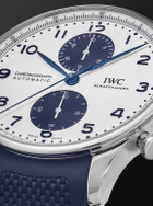 IWC Schaffhausen - Portugieser Automatic Chronograph 41mm Stainless Steel and Rubber Watch, Ref. No. IW371620