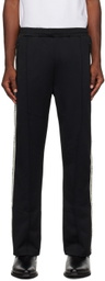 Izzue Black Studs Tape Sweatpants