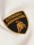 Rhude - Lamborghini Embroidered Two-Tone Cotton-Piqué Polo Shirt - Neutrals