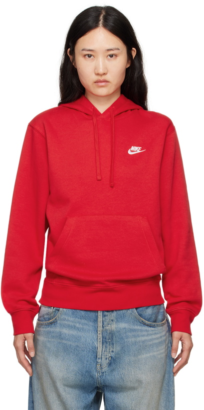 Photo: Nike Red Sportswear Club Hoodie