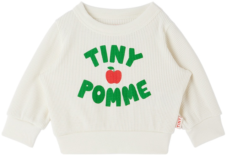 Photo: TINYCOTTONS Baby White 'Tiny Pomme' Sweatshirt
