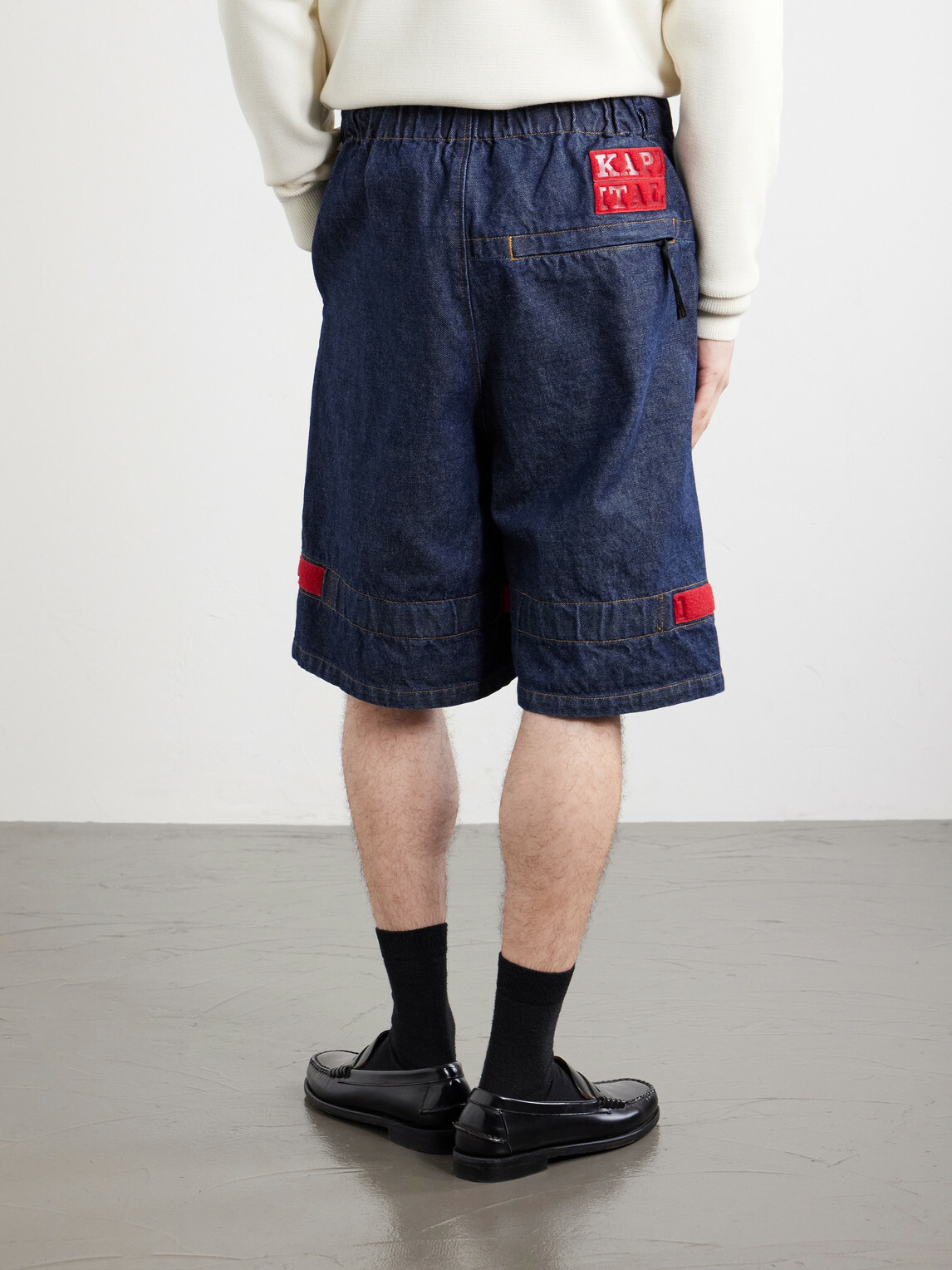 KAPITAL - Nouvelle Shuttle Straight-Leg Denim Shorts - Blue