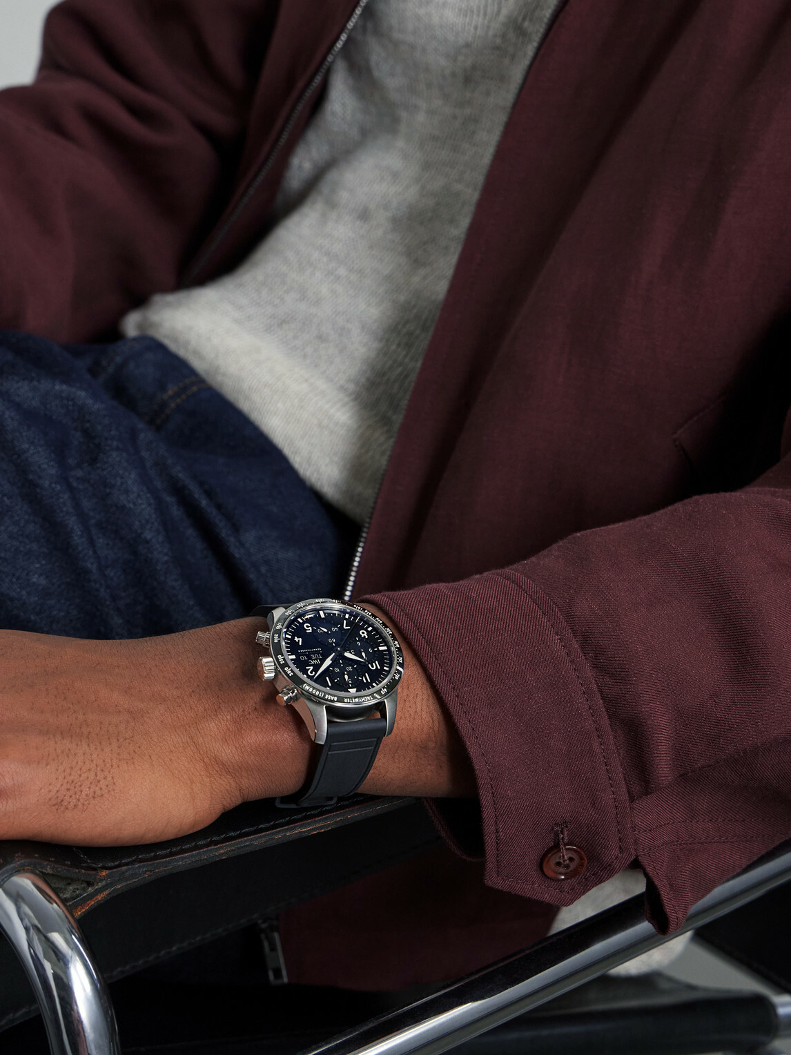 IWC Schaffhausen - Pilot's Watch Automatic Chronograph AMG 42.5mm Titanium and Rubber Watch, Ref. No. IW388305