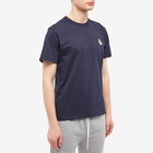 Maison Kitsuné Men's Chillax Fox Patch Classic T-Shirt in Navy