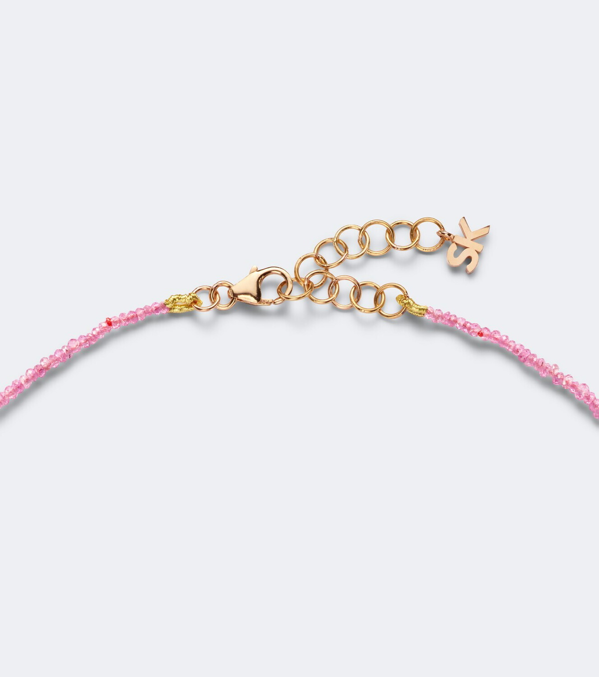 Suzanne Kalan Infinite 18kt rose gold beaded necklace with spinels and diamonds