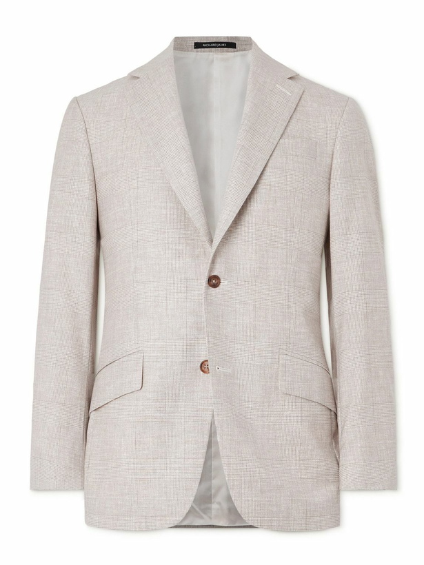 Photo: Richard James - Chapman Checked Virgin Wool Suit Jacket - Neutrals