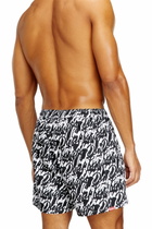 Diesel Swim shorts with all-over logo print - Swim shorts Mens in Black